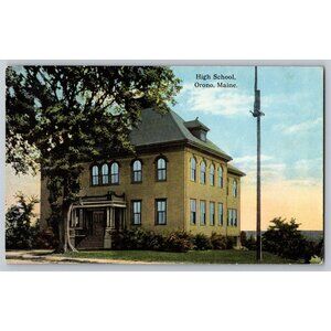 Postcard Unposted Maine Divided High School Orono, Maine #689